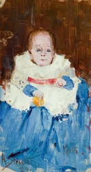 Oranje, blauw en wit (portret van Keith)